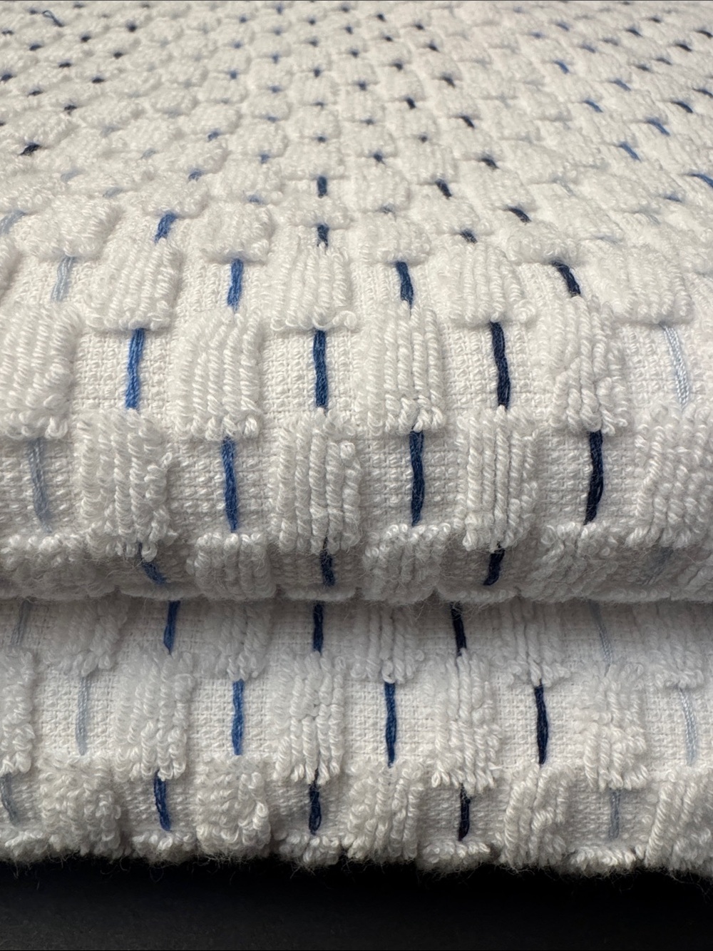 6pc NATE BERKUS 100% Cotton Plaid Bath Towel Set - Made in Turkey - Picture 8 of 12
